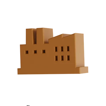 Bâtiment d'usine  3D Icon