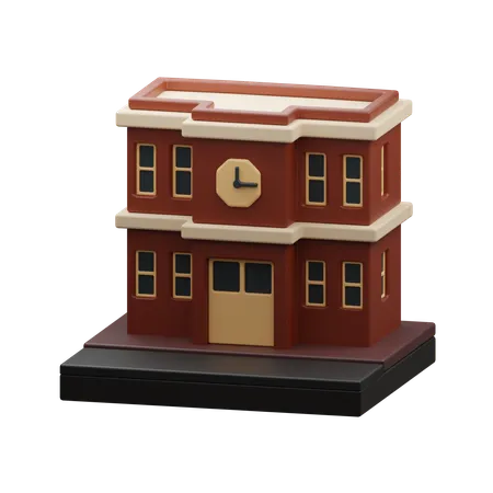 Bâtiment scolaire  3D Icon