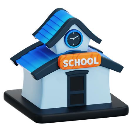 Bâtiment scolaire  3D Icon