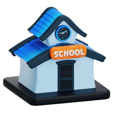 Bâtiment scolaire  3D Icon