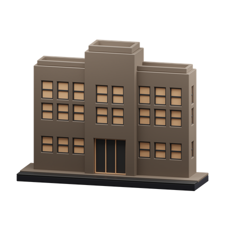 Bâtiment scolaire  3D Icon