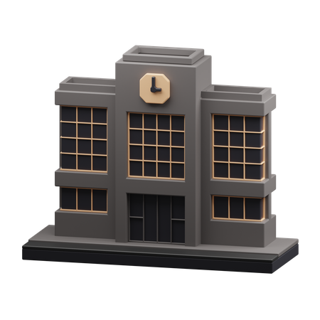 Bâtiment scolaire  3D Icon