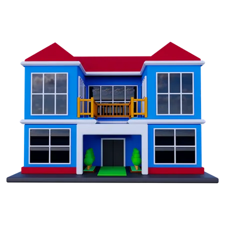 Bâtiment scolaire  3D Icon