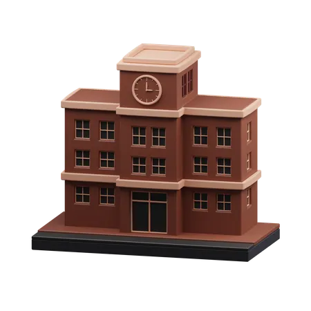 Bâtiment scolaire  3D Icon