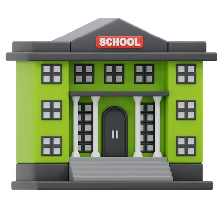 Bâtiment scolaire  3D Icon