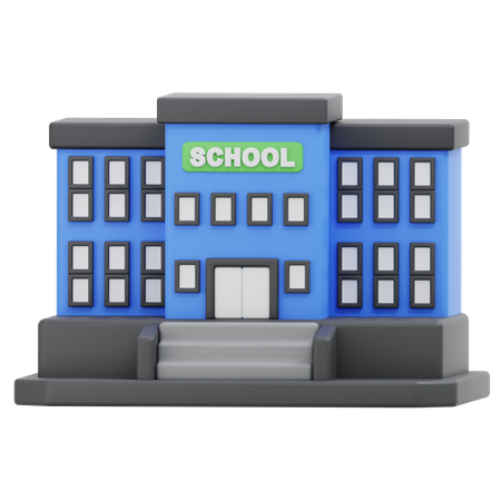 Bâtiment scolaire  3D Icon