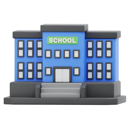 Bâtiment scolaire  3D Icon