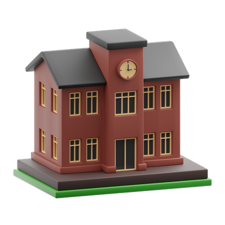 Bâtiment scolaire  3D Icon