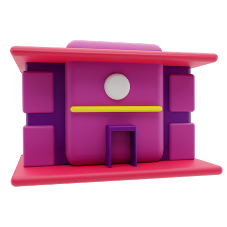 Bâtiment scolaire  3D Illustration