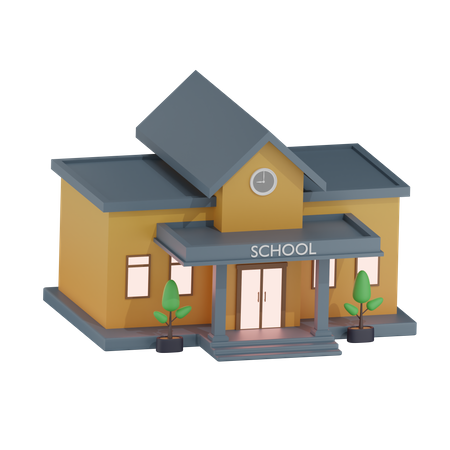 Bâtiment scolaire  3D Icon