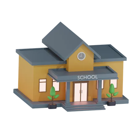 Bâtiment scolaire  3D Icon