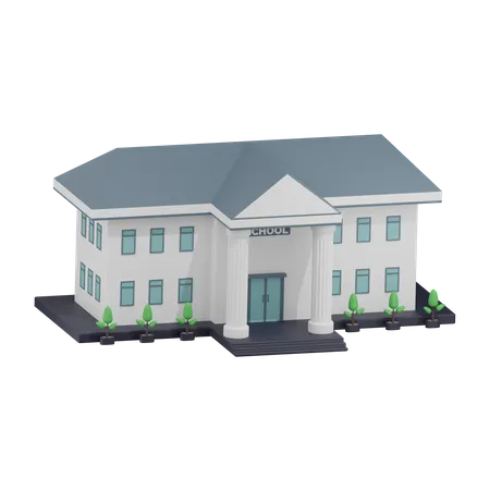 Bâtiment scolaire  3D Icon