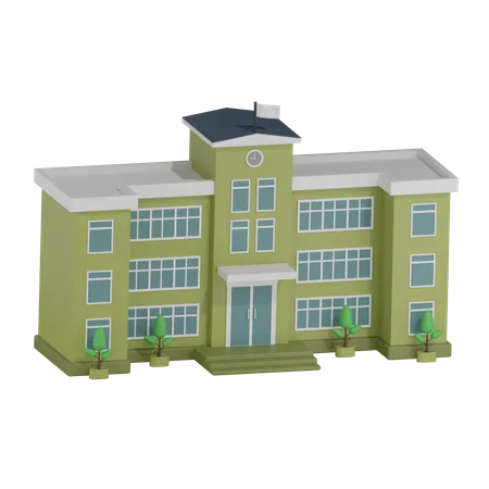 Bâtiment scolaire  3D Icon