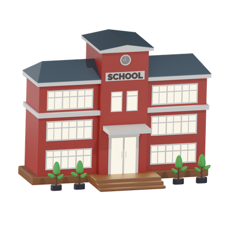 Bâtiment scolaire  3D Icon