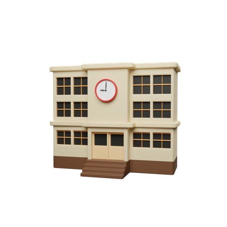 Bâtiment scolaire  3D Icon