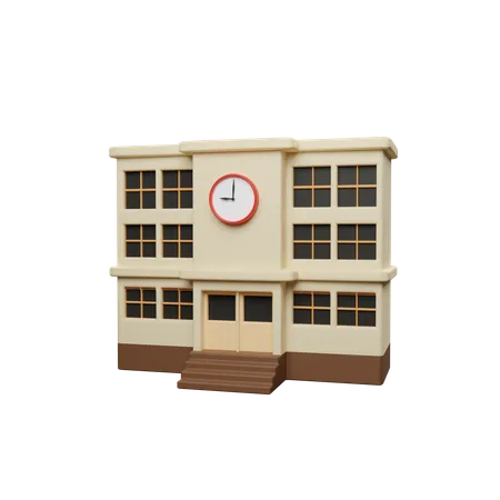 Bâtiment scolaire  3D Icon