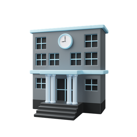 Bâtiment scolaire  3D Icon