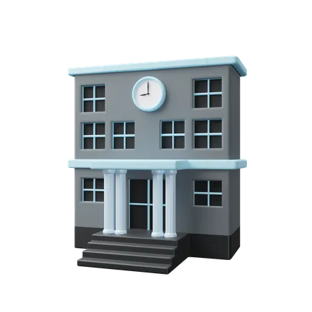 Bâtiment scolaire  3D Icon