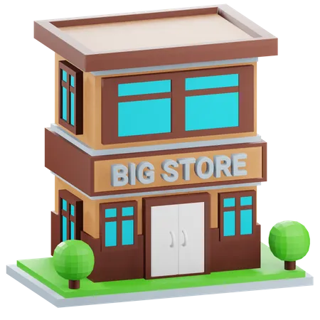 Grand bâtiment de magasin  3D Icon