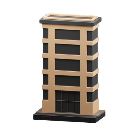 Bâtiment gratte-ciel  3D Icon