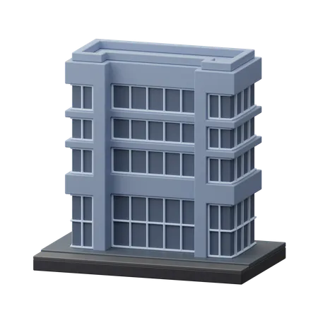 Bâtiment gratte-ciel  3D Icon