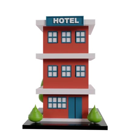 Bâtiment de l'hôtel  3D Icon