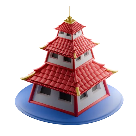 Bâtiment du japon  3D Icon