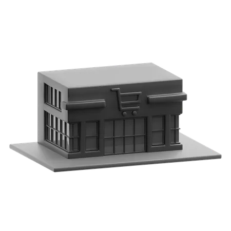 Bâtiment de magasin  3D Icon