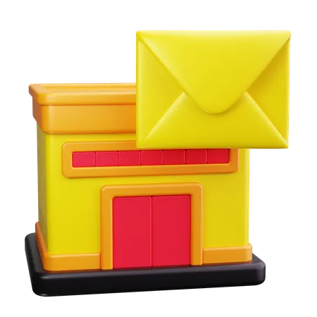 Bâtiment du bureau de poste  3D Icon