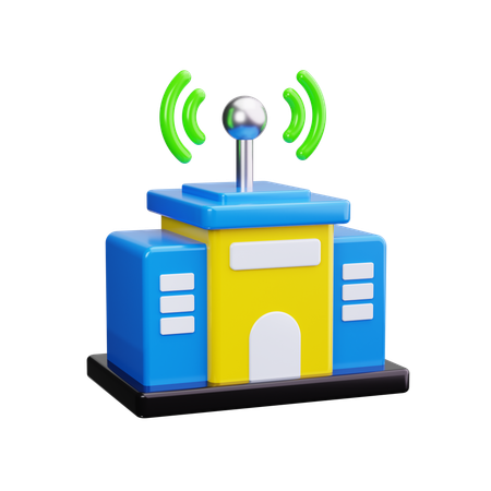 Bâtiment radio  3D Icon