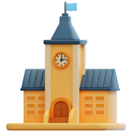 Bâtiment scolaire  3D Icon