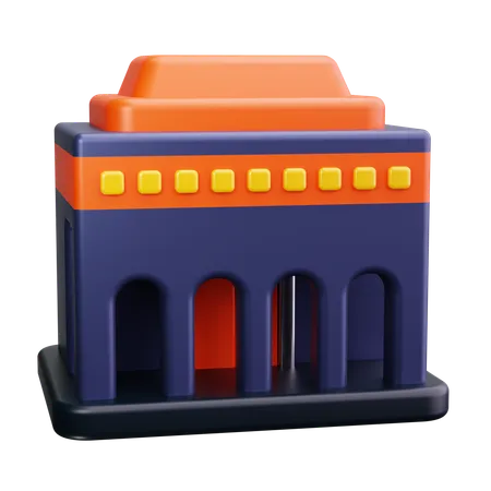 Bâtiment scolaire  3D Icon