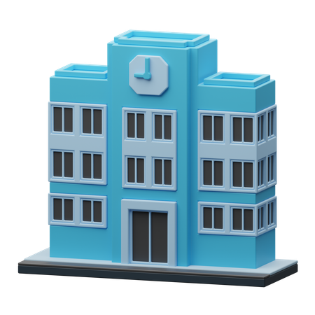 Bâtiment scolaire  3D Icon