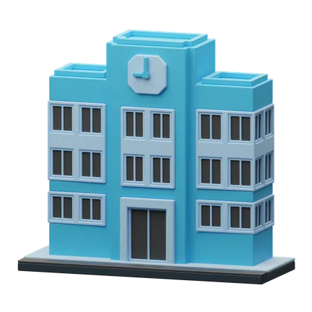 Bâtiment scolaire  3D Icon