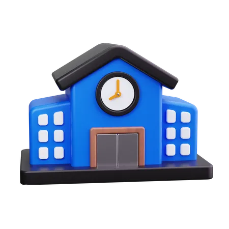 Bâtiment scolaire  3D Icon