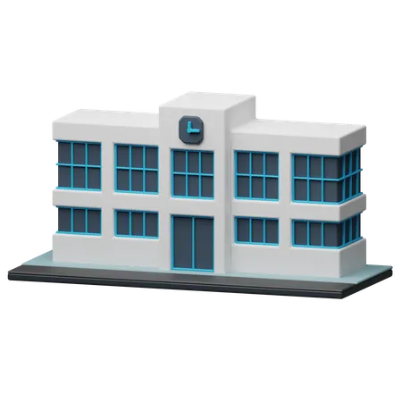 Bâtiment scolaire  3D Icon