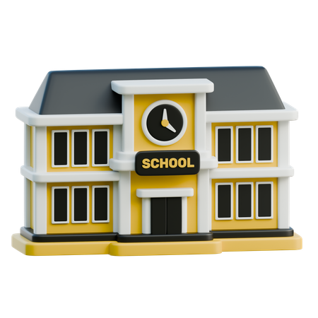 Bâtiment scolaire  3D Icon