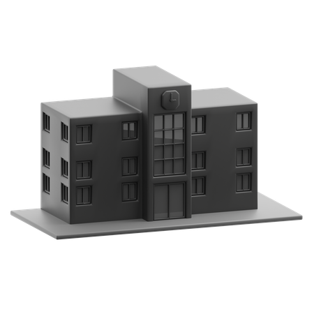 Bâtiment scolaire  3D Icon