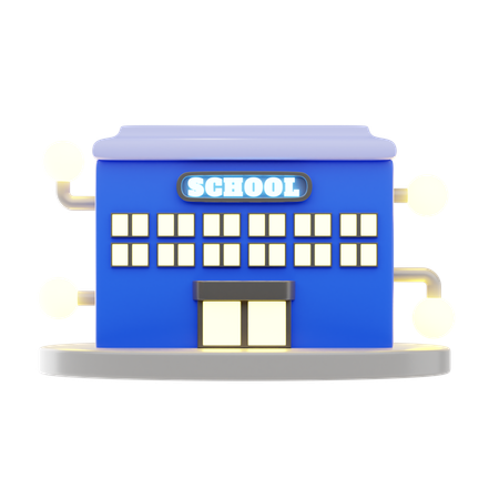 Bâtiment scolaire  3D Icon