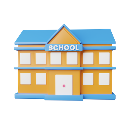 Bâtiment scolaire  3D Icon