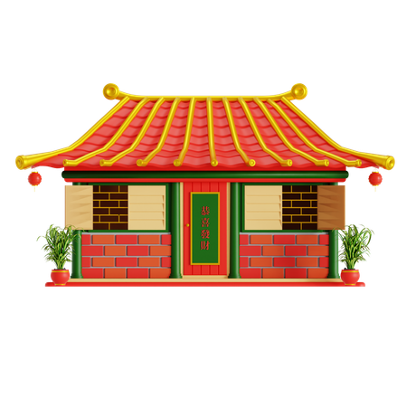 Bâtiment traditionnel chinois  3D Icon