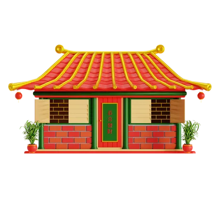 Bâtiment traditionnel chinois  3D Icon