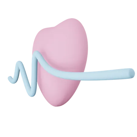 Batimento cardiaco  3D Illustration