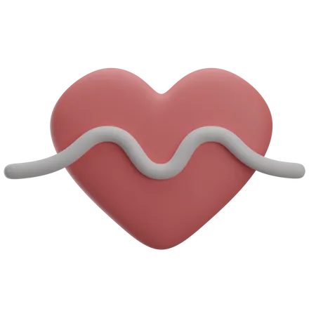 Batimento cardiaco  3D Illustration