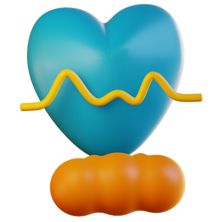 Batimento cardiaco  3D Illustration