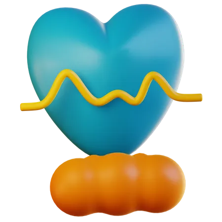 Batimento cardiaco  3D Illustration