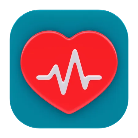 Aplicativo de batimentos cardíacos  3D Icon