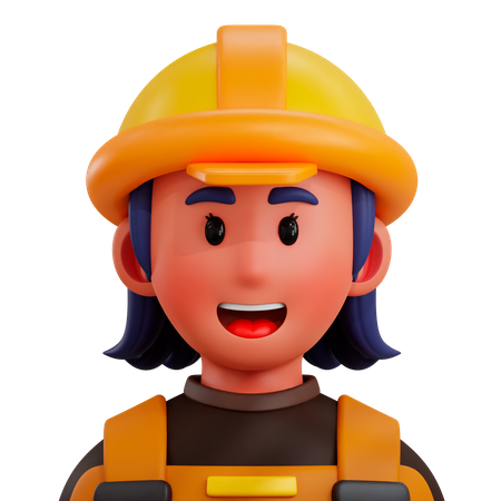 Femme constructeur  3D Icon