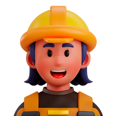 Femme constructeur  3D Icon