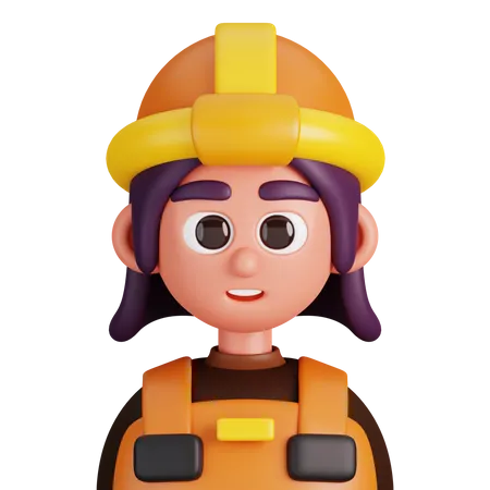 Femme constructeur  3D Icon